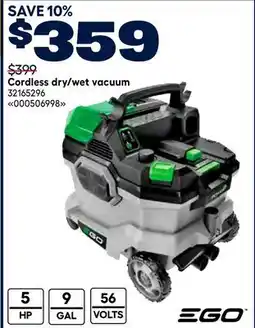 RONA EGO Cordless dry/wet vacuum offer