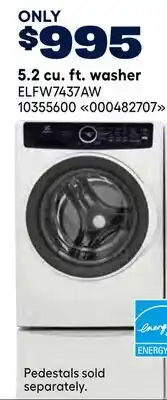 RONA ELECTROLUX 5.2 cu. ft. washer offer
