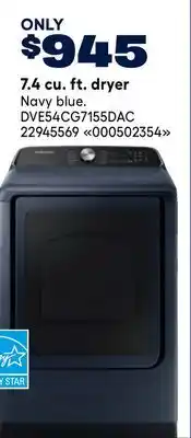 RONA 7.4 cu. ft. dryer offer