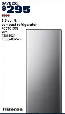 RONA Hisense 20 6.3 cu. ft. compact refrigerator offer