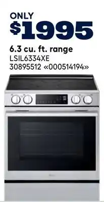 RONA LG 6.3 cu. ft. range offer
