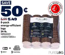 RONA PURELOG 8-pack energy-efficient logs 24-lb offer