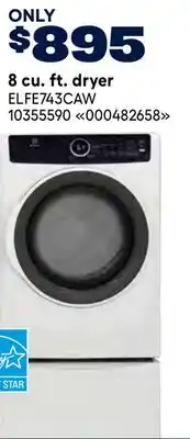 RONA ELECTROLUX 8 cu. ft. dryer offer