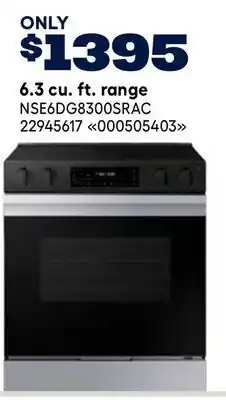 RONA Samsung 6.3 cu. ft. range offer