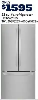 RONA LG 30 22 cu. ft. refrigerator offer