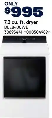 RONA LG 7.3 cu. ft. dryer offer