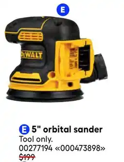 RONA DEWALT 5 orbital sander offer
