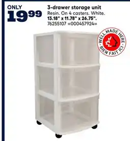 RONA 3-drawer storage unit 13.18 x 11.78 x 26.75 offer