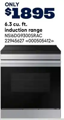 RONA Samsung 6.3 cu. ft. induction range offer