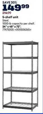 RONA 5-shelf unit offer