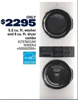 RONA Electrolux 5.2 cu. ft. washer and 8 cu. ft. dryer combo offer
