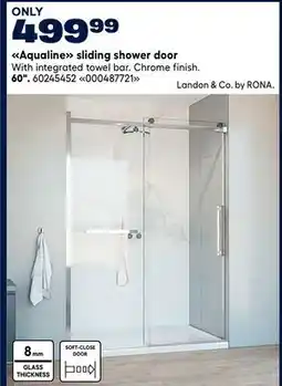 RONA Landon & Co. Aqualine sliding shower door offer