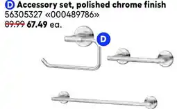 RONA PFISTER Accessory set, polished chrome finish offer