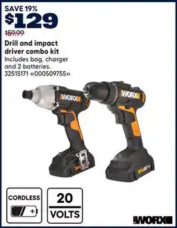 RONA WORX Drill and impact driver combo kit offer