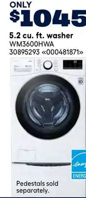 RONA LG 5.2 cu. ft. washer offer