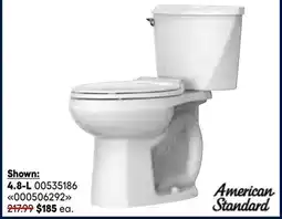 RONA AMERICAN STANDARD toilets 4.8-L offer