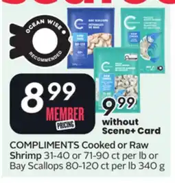 Sobeys COMPLIMENTS Cooked or Raw Shrimp offer