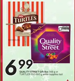 Sobeys QUALITY STREET Gift Box 148 g or TURTLES 150-160 g offer