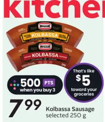Sobeys Kolbassa Sausage offer