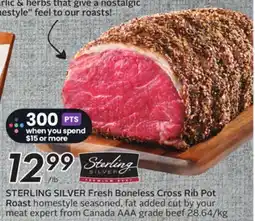 Sobeys STERLING SILVER Fresh Boneless Cross Rib Pot Roast offer