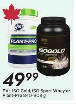 Sobeys PVL ISO Gold, ISO Sport Whey or Plant-Pro offer