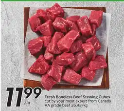 Sobeys Fresh Boneless Beef Stewing Cubes offer