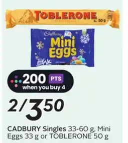 Sobeys CADBURY Singles offer