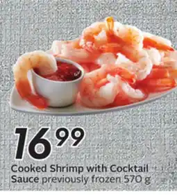 Sobeys Cooked Shrimp with Cocktail Sauce offer