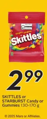 Sobeys SKITTLES or STARBURST Candy or Gummies offer