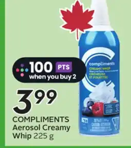 Sobeys COMPLIMENTS Aerosol Creamy Whip offer