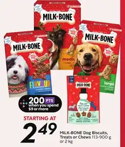 Sobeys MILK-BONE Dog Biscuits, Treats or Chews offer
