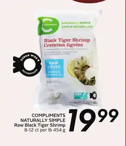 Sobeys COMPLIMENTS NATURALLY SIMPLE Raw Black Tiger Shrimp offer