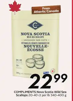 Sobeys COMPLIMENTS Nova Scotia Wild Sea Scallops offer