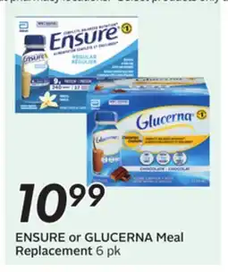Sobeys ENSURE or GLUCERNA Meal Replacement offer