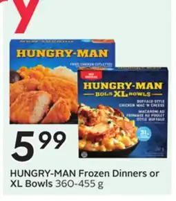 Sobeys HUNGRY-MAN Frozen Dinners or XL Bowls offer