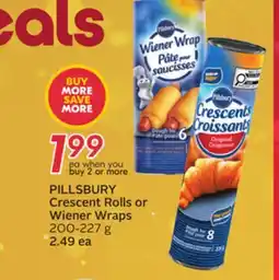 Sobeys PILLSBURY Crescent Rolls or Wiener Wraps offer