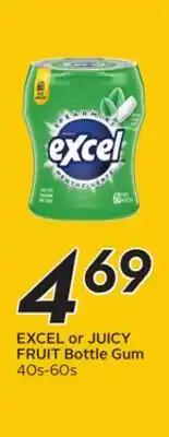 Sobeys EXCEL or JUICY FRUIT Bottle Gum offer