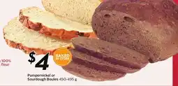 Sobeys Pumpernickel or Sourdough Boules offer
