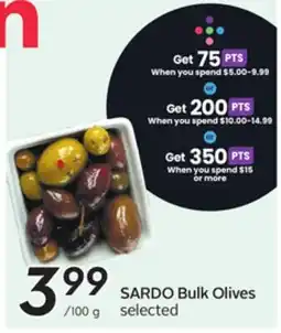 Sobeys SARDO Bulk Olives offer