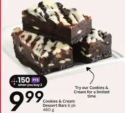 Sobeys Cookies & Cream Dessert Bars offer