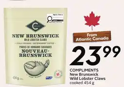 Sobeys COMPLIMENTS New Brunswick Wild Lobster Claws offer