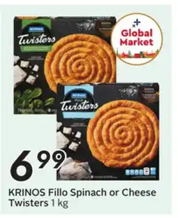 Sobeys KRINOS Fillo Spinach or Cheese Twisters offer