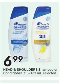 Sobeys HEAD & SHOULDERS Shampoo or Conditioner offer