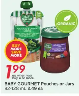 Sobeys BABY GOURMENT Pouches or Jars offer