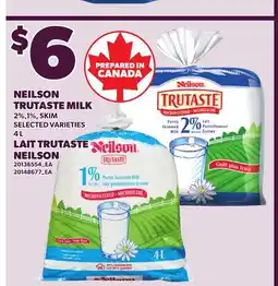Independent Grocer NEILSON TRUTASTE MILK, 4 L offer