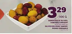 Independent Grocer SARDO BULK OLIVES, VARIABLE WEIGHT offer