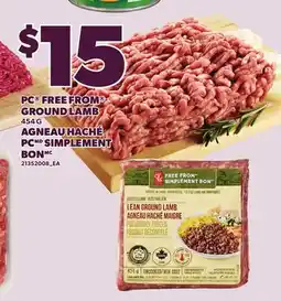 Independent Grocer PC FREE FROM GROUND LAMB, 454 G offer