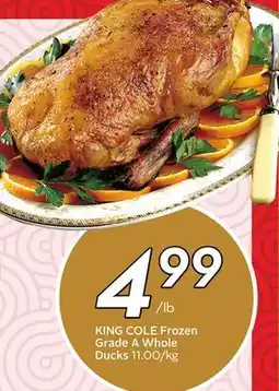Sobeys KING COLE Frozen Grade A Whole Ducks offer