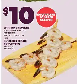 Independent Grocer SHRIMP SKEWERS 10'S offer