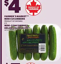 Independent Grocer FARMER'S MARKET MINI CUCUMBERS 6'S offer
